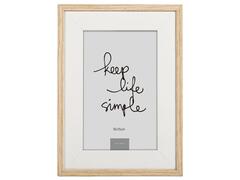 Cadre Rectangulaire avec Bordure en Bois Blanche Kasa 10x15cm
