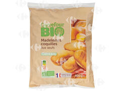 Madeleines Coquilles aux Oufs Carrefour Bio 400g.