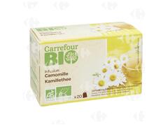 Infusion Camomille Carrefour Bio 20 unités