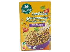 Mélange Céréales Soja et Petits Pois Lentilles Carrefour 2x200g.