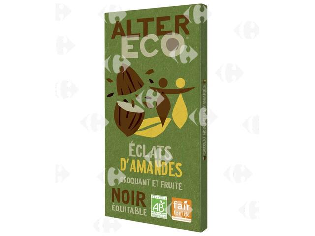 Tablette de Chocolat Noir Bio Éclats Amandes Alter Eco 100g
