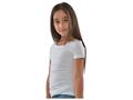 T-shirt Fille à Manches Courtes Col Rond Blanc - 8 Ans