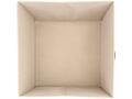 Boîte de Rangement Carrée en Tissu Beige Kasa 30x30x30 Cm
