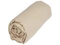 Drap Housse Beige Clair 100% Coton Uni Coton Tex Home 180x200 cm
