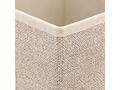 Boîte de Rangement Carrée en Tissu Beige Kasa 30x30x30 Cm