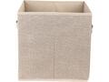 Boîte de Rangement Carrée en Tissu Beige Kasa 30x30x30 Cm