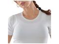 T-shirt Femme à Manches Courtes Col Rond avec Dentelle Blanc - Taille M