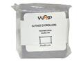 Pack 2 Taies d'Oreiller Microfibre Unies Gris Moyen 70x50cm