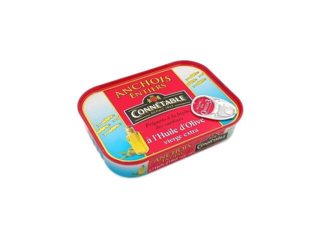 Anchois Entiers Huile Extra Vierge Connétable 100g.