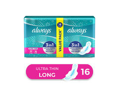 Serviettes Hygiéniques Ultra Thin Long Always 16 unités.