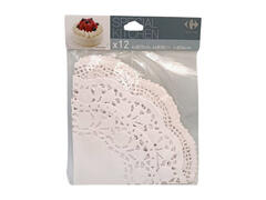 Napperon Rond Blanc Carrefour Home 12 unités.