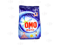 Détergent Lessive Poudre Machine Citron Omo Matic 750g