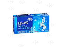 Bloc de Chasse WC Bleu Carrefour 2x40g