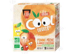 Gourde Cool Fruits Pomme Pêche et Abricot Acérola Bio Vitabio 4x90g