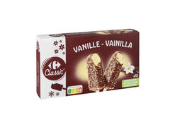 Bâtonnets Glace Vanille Enrobé Chocolat Carrefour Classic 12 unités 450g