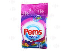Détergent Lessive Poudre Machine Couleur Peros 3kg