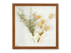 Cadre Décoratif avec Fleurs Séchées Kasa 20x20cm