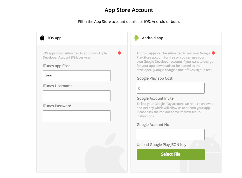 App Store Account Screen