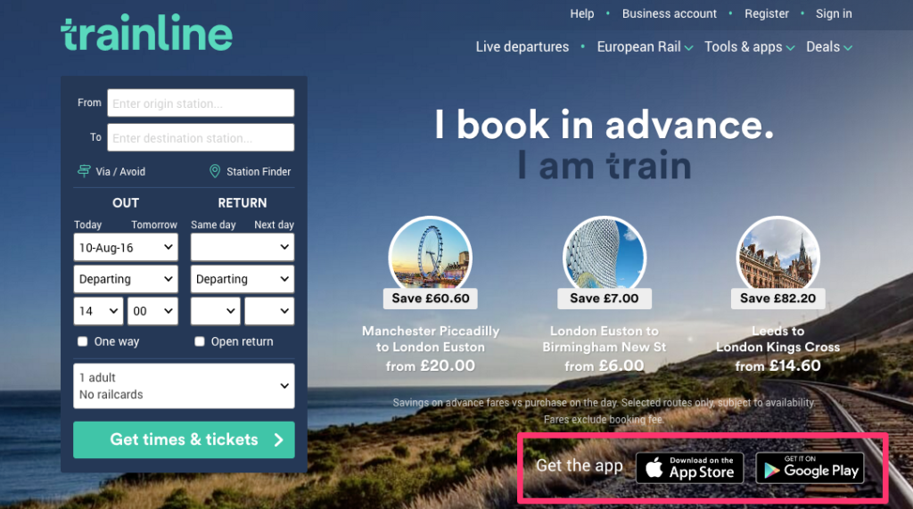 Trainline App Promotion