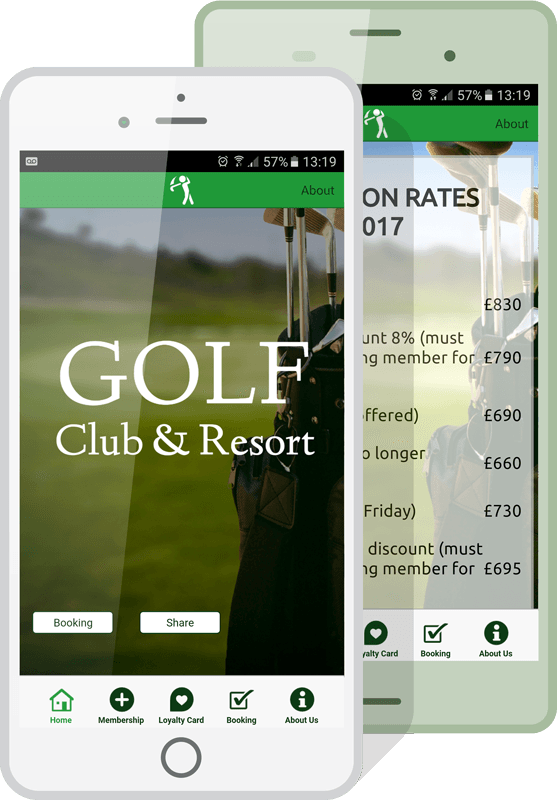 Custom Golf Mobile App & Tee Times Booking