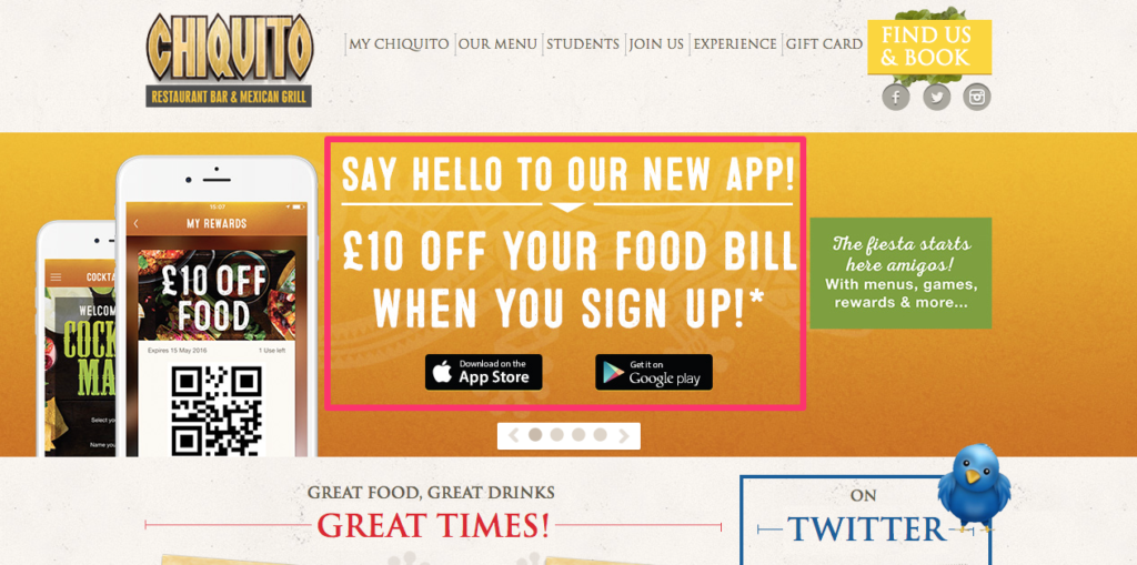 Chiquito App Promotion