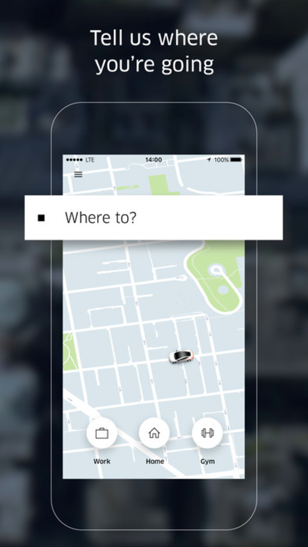 Uber App Screenshot