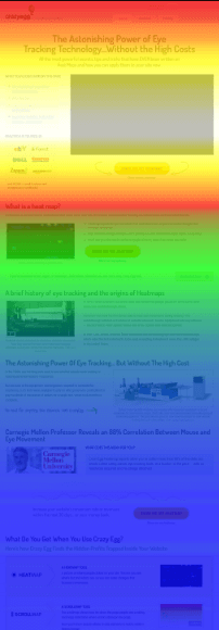 Crazy Egg Scroll Map A/B Test