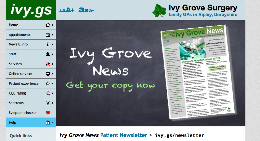 Ivy Grove Surgery Newsletter