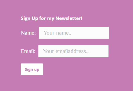 Email Form for Salon