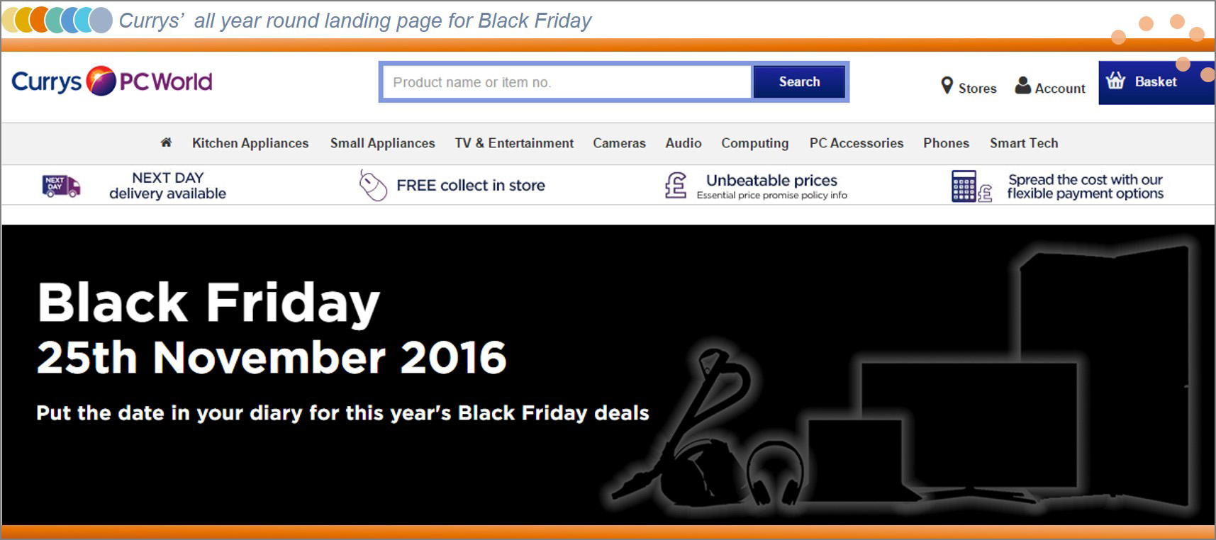 Currys PC World Black Friday Landing Page