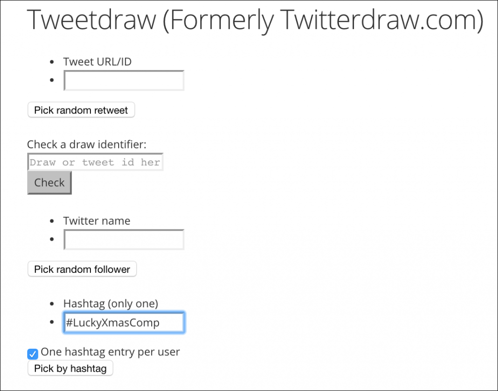 Tweetdraw Twitter Competition