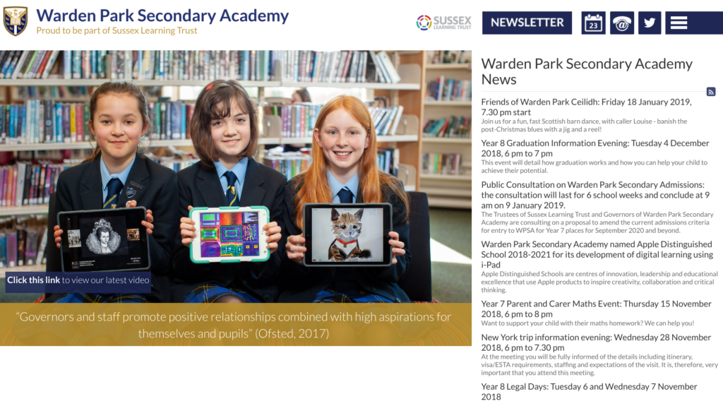 School Website News Page