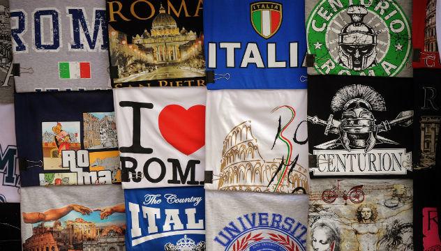 various t shirt designs from rome