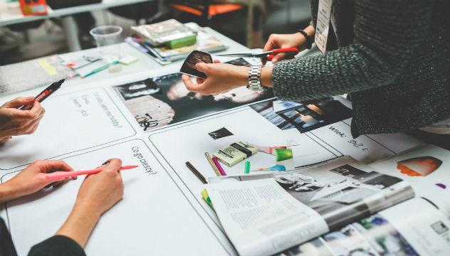 graphic designers collaborating on a project