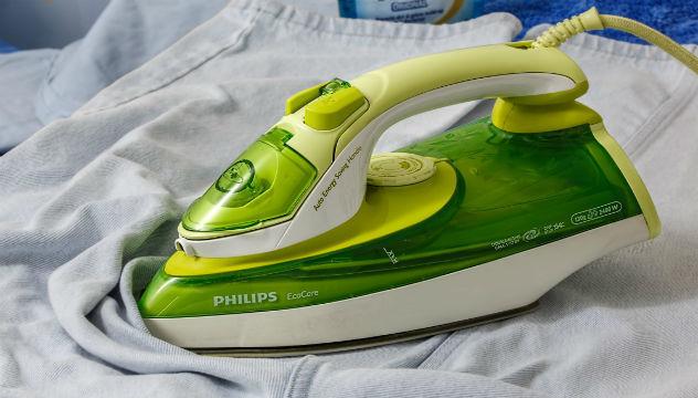 an iron, ironing