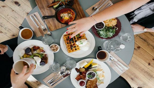 people eating at a table