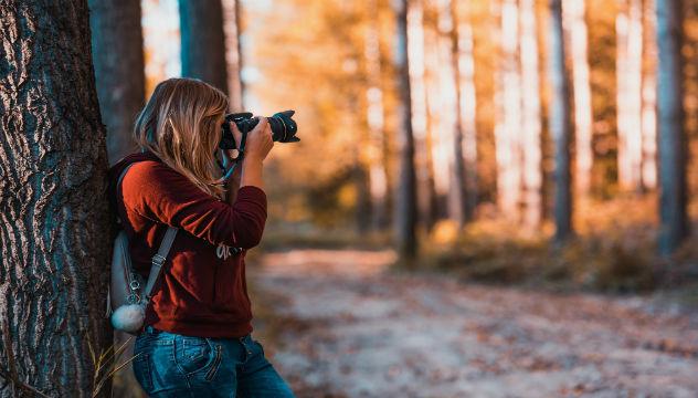 Photographer in the Woods