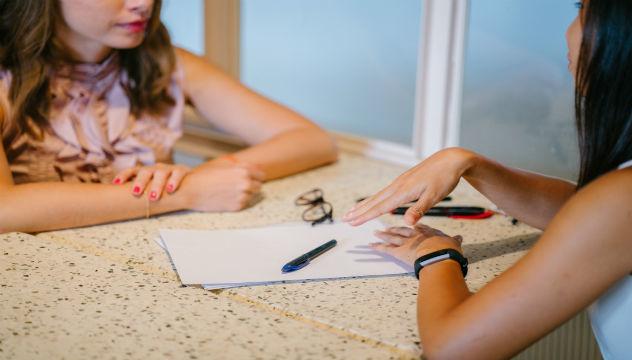 Two Women Having a Meeting