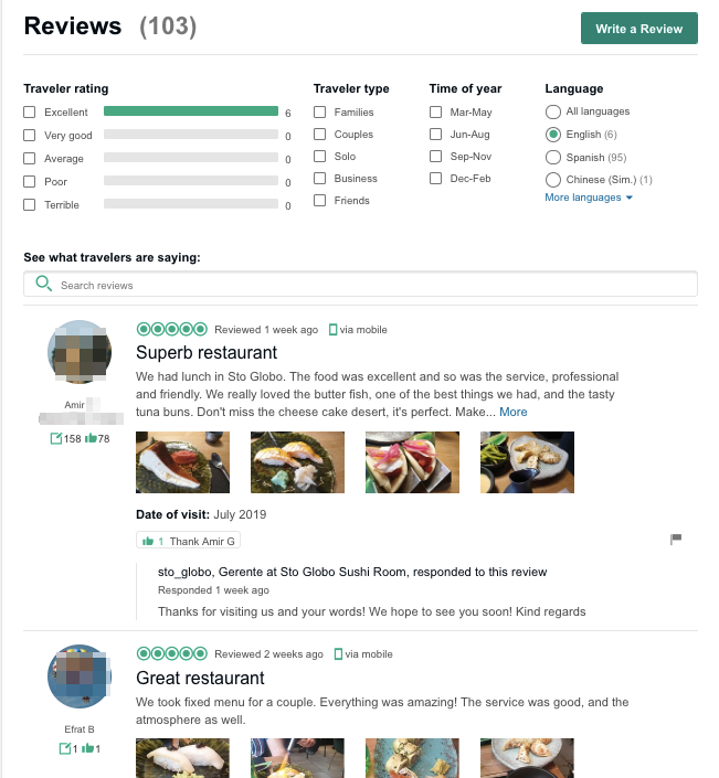 Restaurant Reviews on Tripadvisor