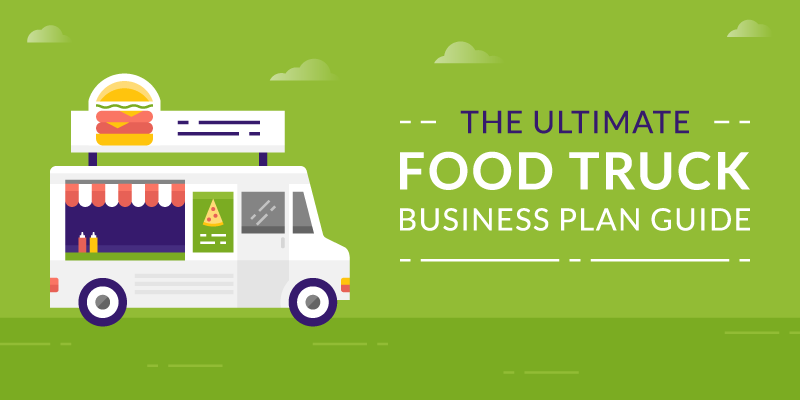 Food Truck on a Green Background