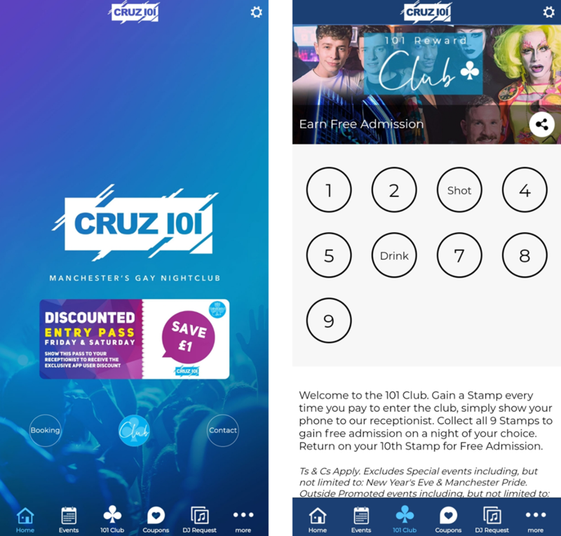 Blue Nightclub app Promotion