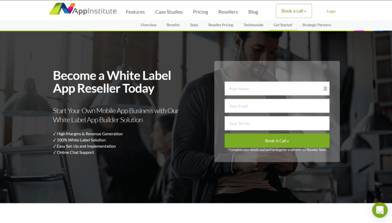 Appinstitute White Label Reseller Landing Page