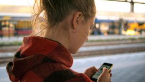 employee communicating through a mobile phone