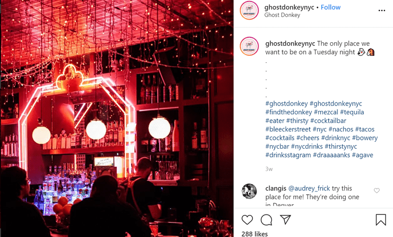 Bar Interior Social Media Post on Instagram