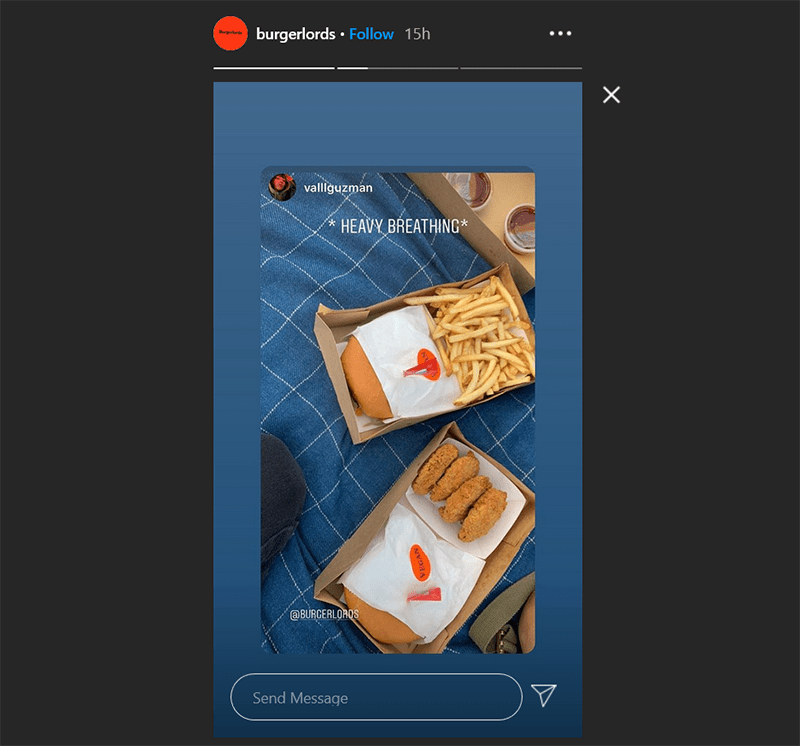 Burgerlords Instagram Story
