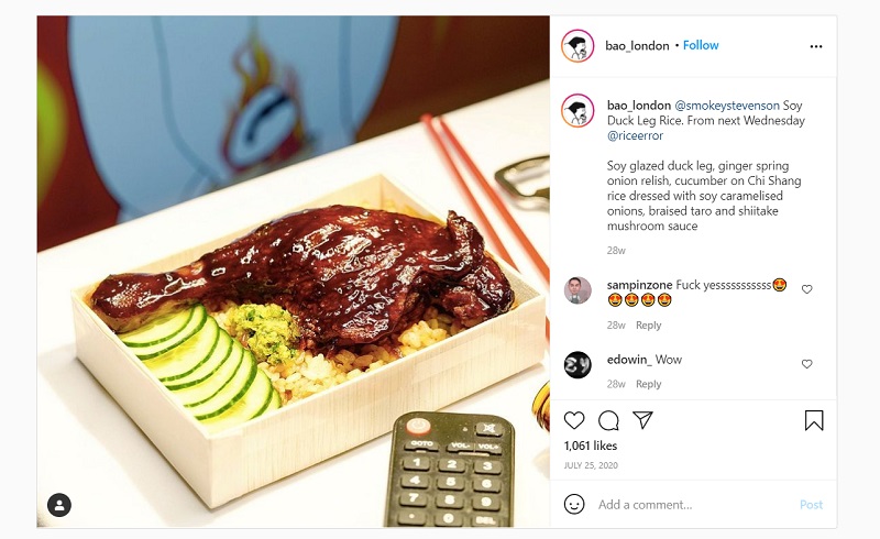 Rice Error Advertising Delivery Food on Instagram