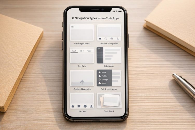 8 Navigation Types for No-Code Mobile Apps
