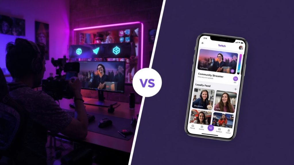 a split screen of AppBuild.diy vs Streamlabs