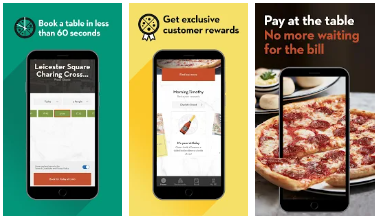 pizza express restaurant app example