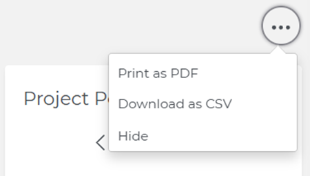 Download or Export Menu Options
